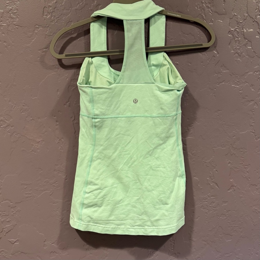Lululemon Athletica Light Green Tank Top with built in bra - 6 - Picture 2 of 3